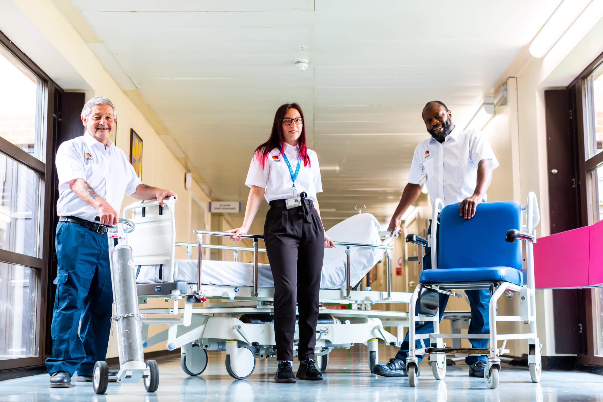 Mitie porters and colleagues at King George's Hospital